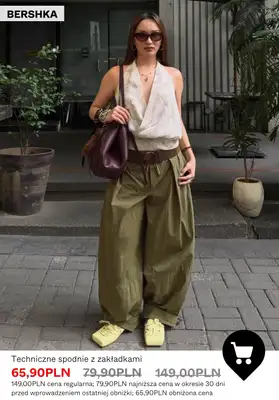 Bershka - gazetka promocyjna Spodnie damskie - SALE od wtorku 07.07  - strona 6