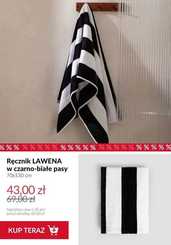 Homla - gazetka promocyjna Do -50% na ręczniki łazienkowe od środy 08.07  - strona 6