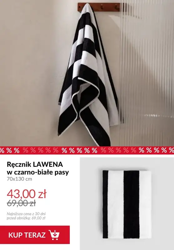 Homla - gazetka promocyjna Do -50% na ręczniki łazienkowe od środy 08.07  - strona 6