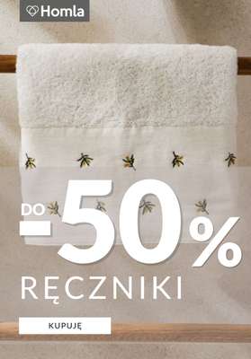Homla - gazetka promocyjna Do -50% na ręczniki łazienkowe od środy 08.07 
