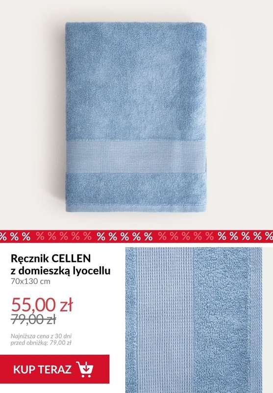 Homla - gazetka promocyjna Do -50% na ręczniki łazienkowe od środy 08.07  - strona 7