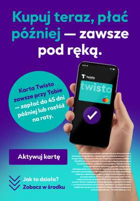 Twisto - gazetka promocyjna Kupuj teraz, płać później - sprawdź jak to działa! od wtorku 07.07 do piątku 31.07