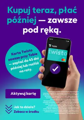 Twisto - gazetka promocyjna Łap okazje, płać później z Twisto - sprawdź jak działa! od wtorku 07.07 do piątku 31.07