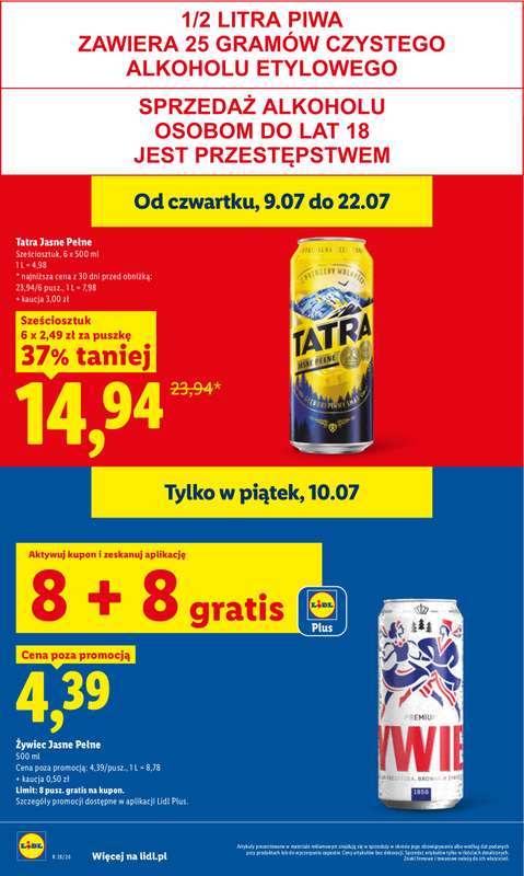 Lidl - gazetka promocyjna Oferta od czwartku od czwartku 09.07 do soboty 11.07 - strona 22