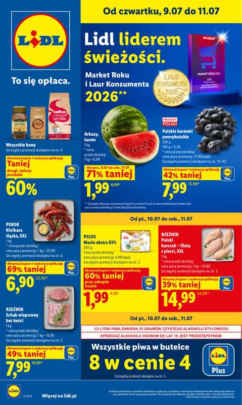 Lidl - gazetka promocyjna Oferta od czwartku od czwartku 09.07 do soboty 11.07
