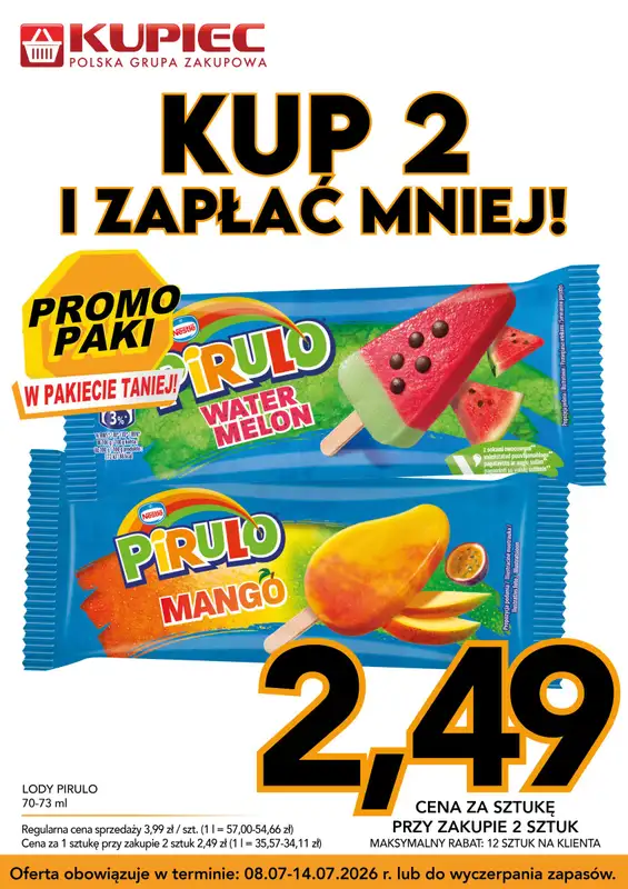 Kupiec - gazetka promocyjna Promopaki od środy 08.07 do wtorku 14.07 - strona 8