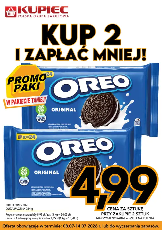 Kupiec - gazetka promocyjna Promopaki od środy 08.07 do wtorku 14.07 - strona 6