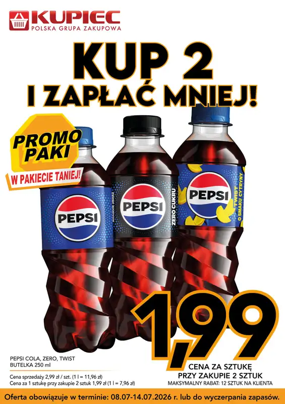 Kupiec - gazetka promocyjna Promopaki od środy 08.07 do wtorku 14.07 - strona 7