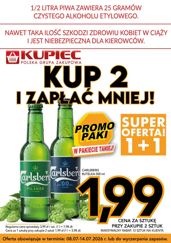 Kupiec - gazetka promocyjna Promopaki od środy 08.07 do wtorku 14.07 - strona 2