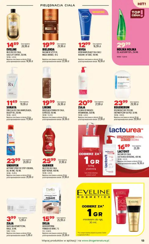 Drogerie Natura - gazetka promocyjna Gazetka od środy 08.07 do poniedziałku 20.07 - strona 13