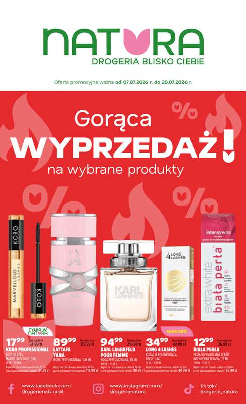 Drogerie Natura - gazetka promocyjna Gazetka od środy 08.07 do poniedziałku 20.07