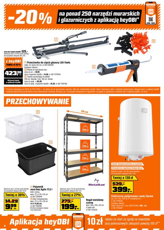 OBI - gazetka promocyjna Gazetka od środy 08.07 do wtorku 28.07 - strona 8