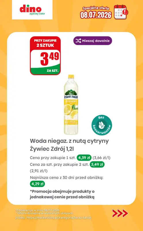 Dino - gazetka promocyjna Specjalna oferta na 08.07.2026 - promocje spoza gazetki od środy 08.07 do środy 08.07 - strona 8