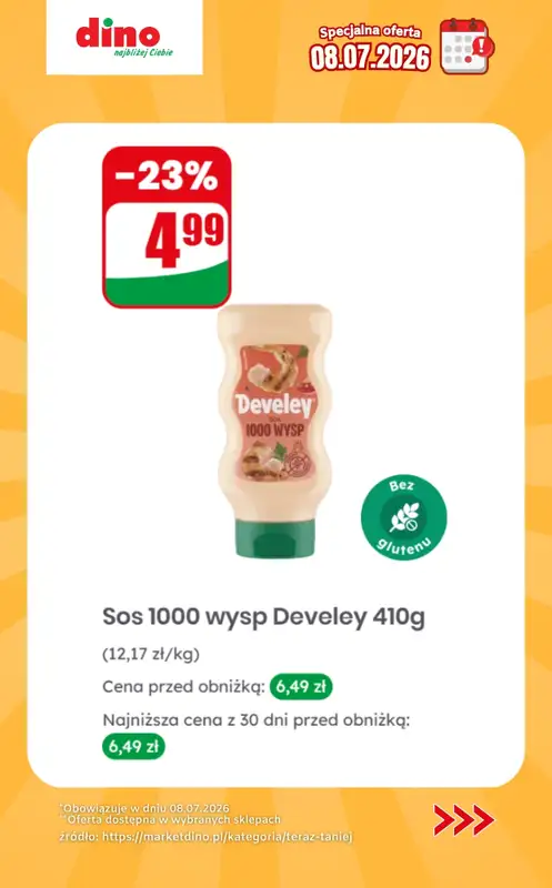 Dino - gazetka promocyjna Specjalna oferta na 08.07.2026 - promocje spoza gazetki od środy 08.07 do środy 08.07 - strona 9