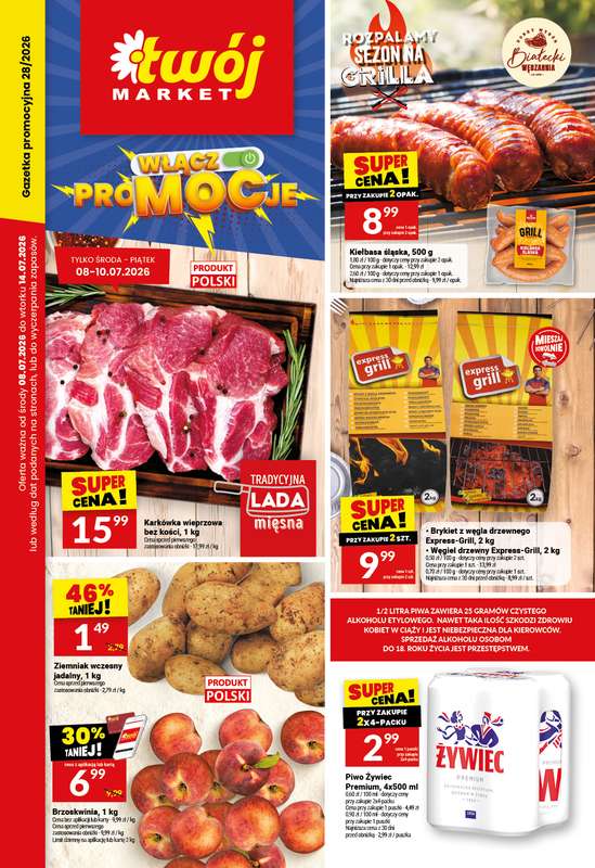 Twój Market - gazetka promocyjna Gazetka od środy 08.07 do wtorku 14.07