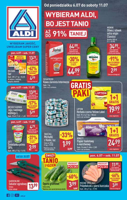 Aldi - gazetka promocyjna Pełny katalog! od poniedziałku 06.07 do soboty 11.07