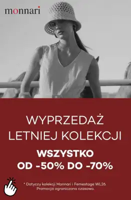 Monnari - gazetka promocyjna Wszystko od -50% do -70% od środy 08.07 