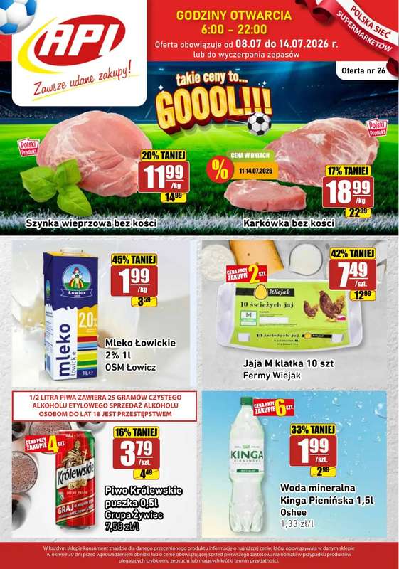 API Market - gazetka promocyjna Gazetka od środy 08.07 do wtorku 14.07