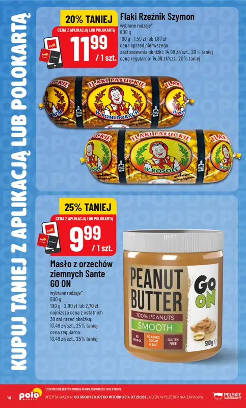 POLOmarket - gazetka promocyjna Kupuj taniej z POLOappką od środy 08.07 do wtorku 14.07 - strona 14