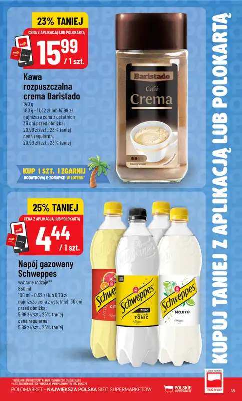 POLOmarket - gazetka promocyjna Kupuj taniej z POLOappką od środy 08.07 do wtorku 14.07 - strona 15