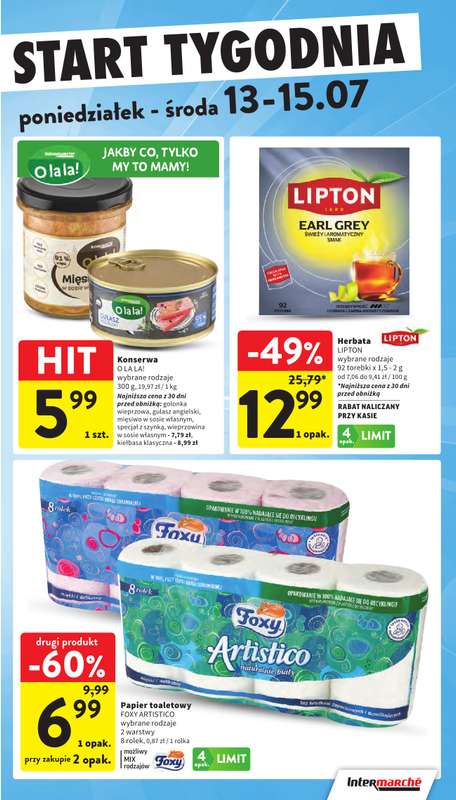 Intermarche - gazetka promocyjna Intertani start tygodnia od poniedziałku 13.07 do środy 15.07 - strona 3