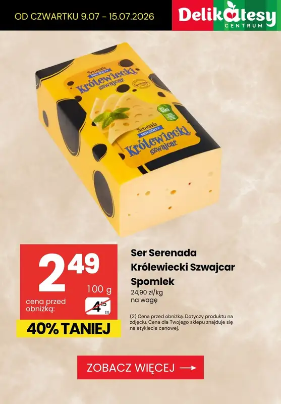 Delikatesy Centrum - gazetka promocyjna Do -63% TANIEJ! Pojedyncze sztuki i produkty na wagę od czwartku 09.07 do środy 15.07 - strona 8