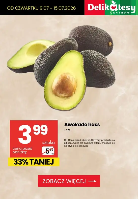 Delikatesy Centrum - gazetka promocyjna Do -63% TANIEJ! Pojedyncze sztuki i produkty na wagę od czwartku 09.07 do środy 15.07 - strona 9