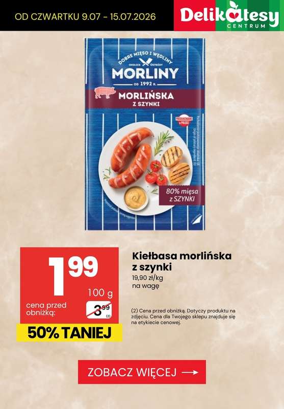Delikatesy Centrum - gazetka promocyjna Do -63% TANIEJ! Pojedyncze sztuki i produkty na wagę od czwartku 09.07 do środy 15.07 - strona 4