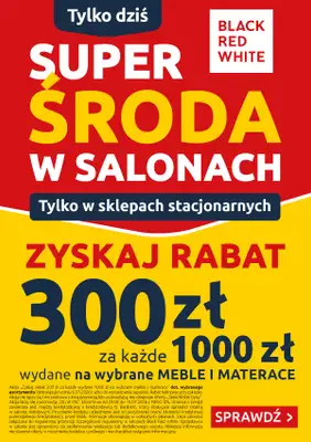 Black Red White - gazetka promocyjna Super Środa w salonach Black Red White od środy 08.07 do środy 08.07