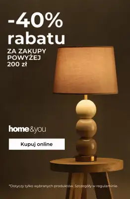 home&you - gazetka promocyjna -40% powyżej 200 zł od środy 08.07 do czwartku 09.07
