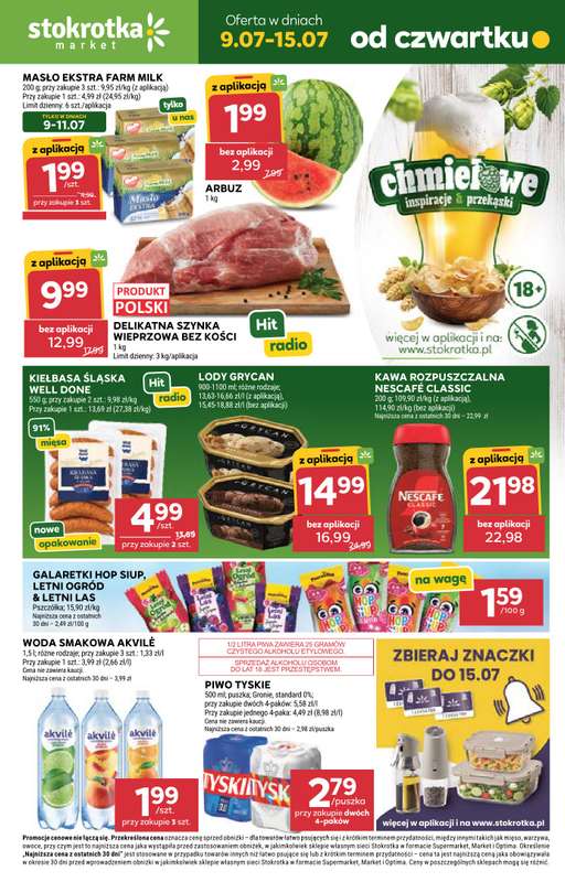 Stokrotka - gazetka promocyjna Gazetka Market od czwartku 09.07 do środy 15.07