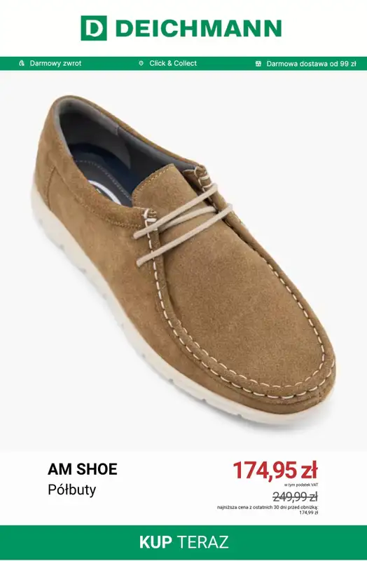 Deichmann - gazetka promocyjna Do -50% na półbuty męskie od czwartku 09.07  - strona 3