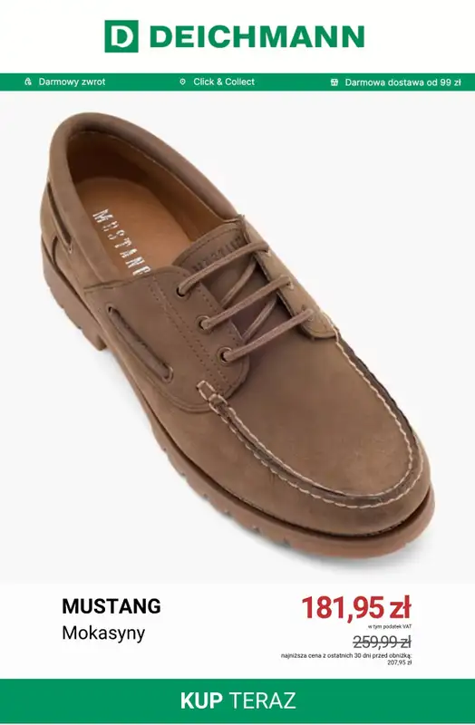 Deichmann - gazetka promocyjna Do -50% na półbuty męskie od czwartku 09.07  - strona 5