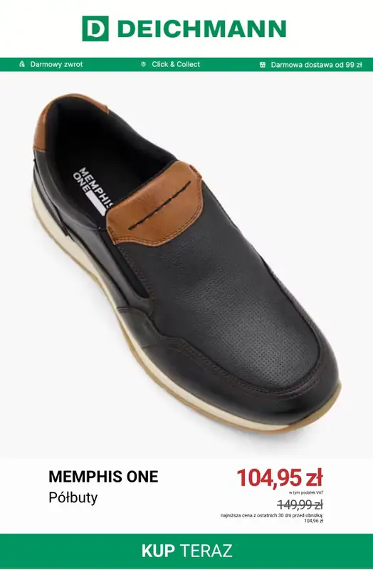 Deichmann - gazetka promocyjna Do -50% na półbuty męskie od czwartku 09.07  - strona 10
