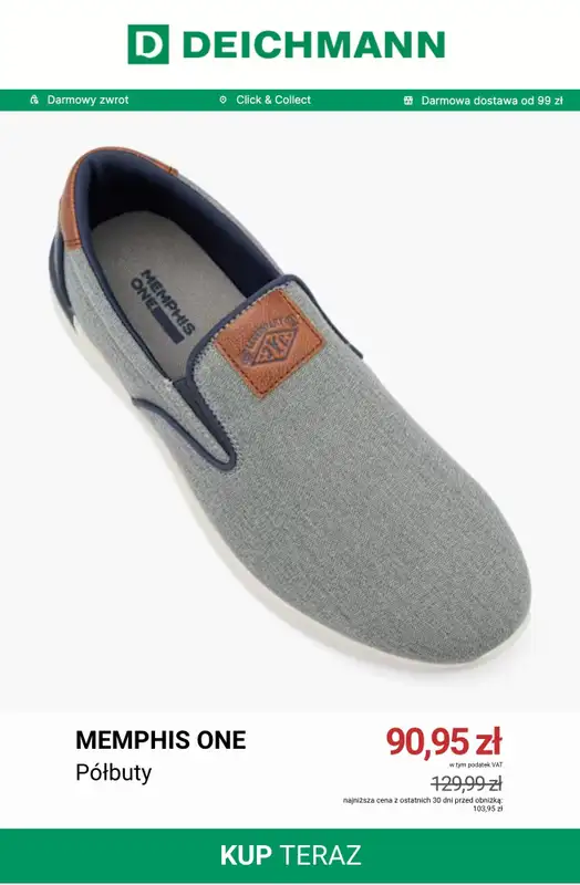 Deichmann - gazetka promocyjna Do -50% na półbuty męskie od czwartku 09.07  - strona 8