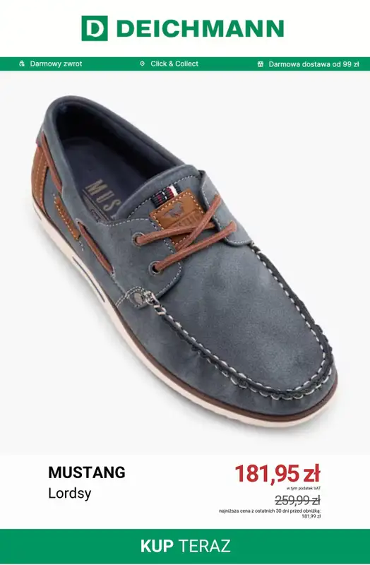 Deichmann - gazetka promocyjna Do -50% na półbuty męskie od czwartku 09.07  - strona 6