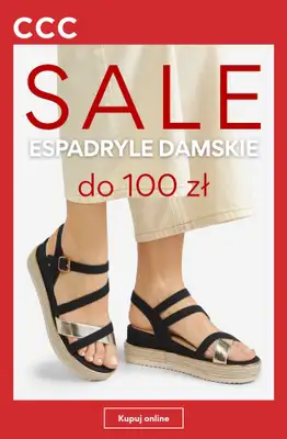 CCC - gazetka promocyjna SALE - damskie espadryle do 100 zł od piątku 10.07 