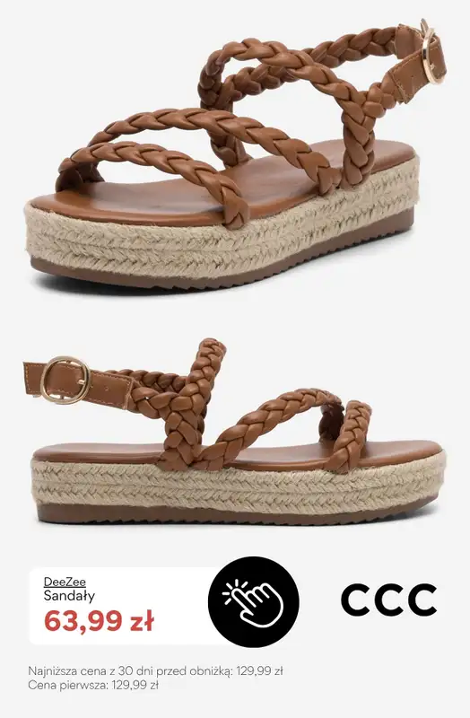 CCC - gazetka promocyjna SALE - damskie espadryle do 100 zł od piątku 10.07  - strona 8