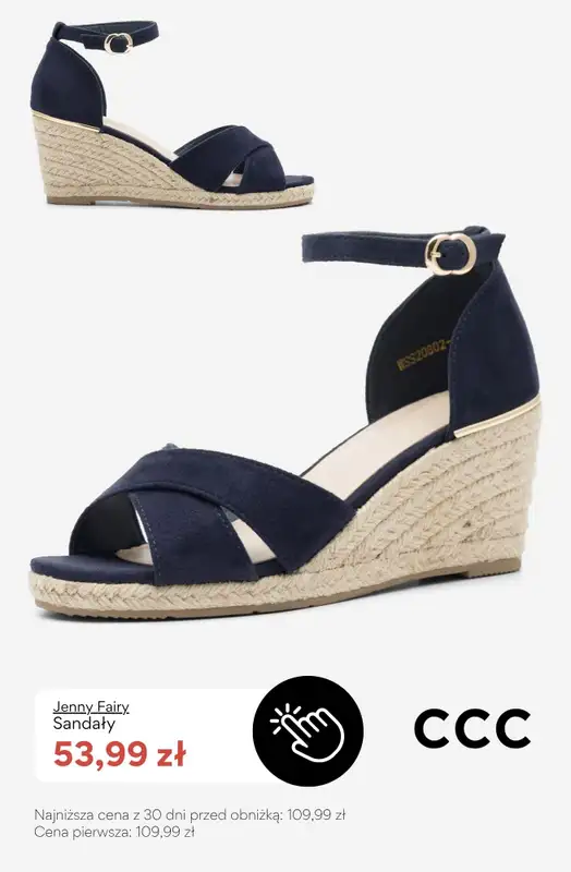 CCC - gazetka promocyjna SALE - damskie espadryle do 100 zł od piątku 10.07  - strona 7