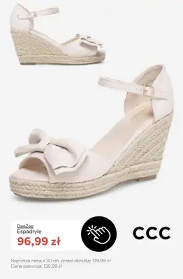 CCC - gazetka promocyjna SALE - damskie espadryle do 100 zł od piątku 10.07  - strona 4