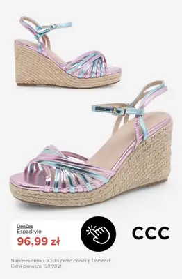 CCC - gazetka promocyjna SALE - damskie espadryle do 100 zł od piątku 10.07  - strona 5