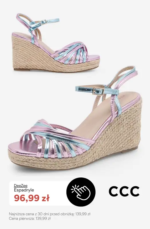 CCC - gazetka promocyjna SALE - damskie espadryle do 100 zł od piątku 10.07  - strona 5