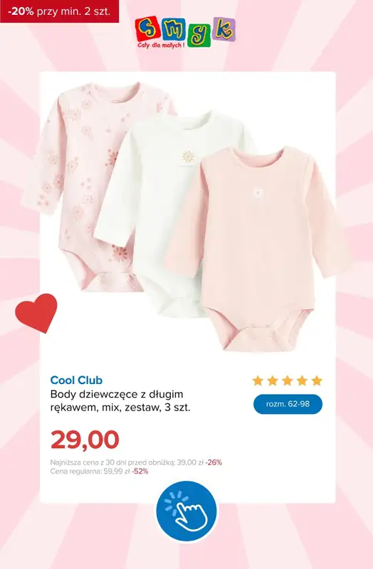 Smyk - gazetka promocyjna EXTRA -20% na WYPRZEDAŻ przy zakupie min. 2 szt. od środy 08.07 do poniedziałku 13.07 - strona 6
