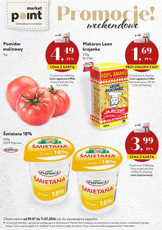 Market Point - gazetka promocyjna Promocje weekendowe od czwartku 09.07 do soboty 11.07