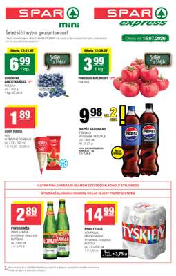 SPAR - gazetka promocyjna Gazetka Spar Mini od środy 15.07 do niedzieli 26.07