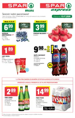 SPAR - gazetka promocyjna Gazetka Spar Mini od środy 15.07 do niedzieli 26.07