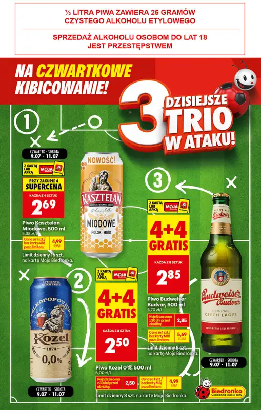 Biedronka - gazetka promocyjna Czwartkowe kibicowanie od czwartku 09.07 do czwartku 09.07 - strona 4