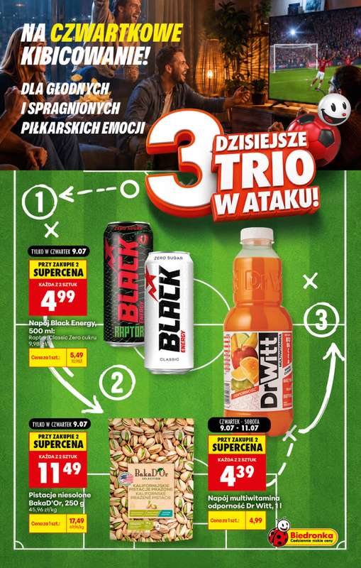 Biedronka - gazetka promocyjna Czwartkowe kibicowanie od czwartku 09.07 do czwartku 09.07