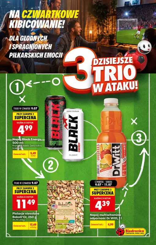 Biedronka - gazetka promocyjna Czwartkowe kibicowanie  