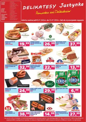 Delikatesy Justynka - gazetka promocyjna Gazetka od czwartku 09.07 do środy 22.07 - strona 3